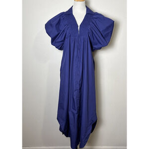 Anniewear Cobie Smocked Puff Sleeve Maxi Dress SZ S Peasant Cottage Romantic